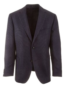 EDUARD DRESSLER Wool-Silk Fine Structure Blend Colbert Donker Blauw