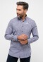 Eterna Check Non-Iron Cotton Poplin Extra Sleeve Length Shirt Navy