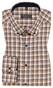 Eterna Check Twill Non-Iron Button-Down Overhemd Oranje