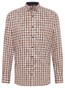 Eterna Check Twill Non-Iron Button-Down Overhemd Oranje