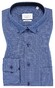 Eterna Checked Poplin Non-Iron Classic Button-Down Overhemd Donker Blauw