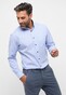 Eterna Checked Poplin Non-Iron Classic Button-Down Overhemd Licht Blauw