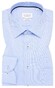 Eterna Cotton Natté Textured Basic Kent Overhemd Licht Blauw