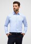 Eterna Cotton Natté Textured Basic Kent Shirt Light Blue