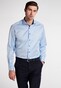 Eterna Cover Shirt Cotton Twill Non-Iron Subtle Contrast Light Blue