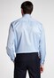 Eterna Cover Shirt Cotton Twill Non-Iron Subtle Contrast Light Blue