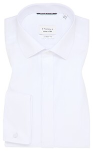 Eterna Cover Shirt French Cuffs Twill Cotton Non-Iron White