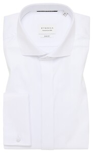 Eterna Cover Shirt Half-Ply Cotton Twill French Cuffs White