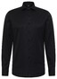 Eterna Cover Shirt Half-Ply Cotton Twill Non-Iron Shark Collar Black