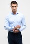 Eterna Cover Shirt Half-Ply Cotton Twill Non-Iron Shark Collar Light Blue