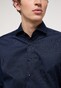 Eterna Cover Shirt Half-Ply Cotton Twill Non-Iron Shark Collar Overhemd Navy