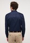 Eterna Cover Shirt Half-Ply Cotton Twill Non-Iron Shark Collar Overhemd Navy