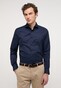 Eterna Cover Shirt Half-Ply Cotton Twill Non-Iron Shark Collar Overhemd Navy