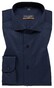 Eterna Cover Shirt Half-Ply Cotton Twill Non-Iron Shark Collar Overhemd Navy