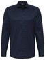 Eterna Cover Shirt Half-Ply Cotton Twill Non-Iron Shark Collar Overhemd Navy