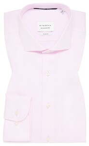 Eterna Cover Shirt Half-Ply Cotton Twill Non-Iron Shark Collar Overhemd Rosa