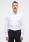 Eterna Cover Shirt Half-Ply Cotton Twill Non-Iron Shark Collar Overhemd Wit