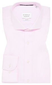 Eterna Cover Shirt Half-Ply Cotton Twill Non-Iron Shark Collar Rosa