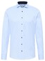 Eterna Cover Shirt Half-Ply Twill Cotton Non-Iron Light Blue