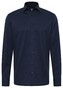 Eterna Cover Shirt Non-Iron Cotton Twill Plain Color Classic Kent Navy