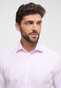 Eterna Cover Shirt Non-Iron Cotton Twill Plain Color Classic Kent Overhemd Rosa