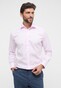 Eterna Cover Shirt Non-Iron Cotton Twill Plain Color Classic Kent Overhemd Rosa