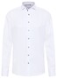 Eterna Cover Shirt Twill Cotton Non-Iron Contrast Buttons Overhemd Wit