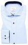 Eterna Cover Shirt Twill Cotton Non-Iron Contrast Details Light Blue