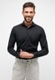 Eterna Cover Shirt Twill Cotton Non-Iron Super Slim Black