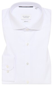 Eterna Cover Shirt Twill Cotton Non-Iron Super Slim Overhemd Wit
