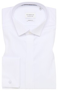 Eterna Cover Shirt Twill French Cuffs Wing Collar White