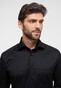 Eterna Cover Shirt Twill Half-Ply Cotton Non-Iron Classic Kent Black