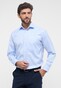 Eterna Cover Shirt Twill Half-Ply Cotton Non-Iron Classic Kent Light Blue