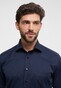 Eterna Cover Shirt Twill Half-Ply Cotton Non-Iron Classic Kent Navy