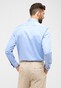 Eterna Cover Shirt Twill Half-Ply Cotton Non-Iron Kent Collar Blue