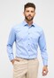 Eterna Cover Shirt Twill Half-Ply Cotton Non-Iron Kent Collar Blue