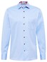 Eterna Cover Shirt Twill Half-Ply Cotton Non-Iron Kent Collar Blue