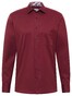 Eterna Cover Shirt Twill Half-Ply Cotton Non-Iron Kent Collar Bordeaux