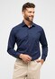 Eterna Cover Shirt Twill Half-Ply Cotton Non-Iron Kent Collar Navy