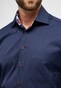 Eterna Cover Shirt Twill Half-Ply Cotton Non-Iron Kent Collar Navy