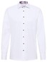 Eterna Cover Shirt Twill Half-Ply Cotton Non-Iron Kent Collar Overhemd Wit