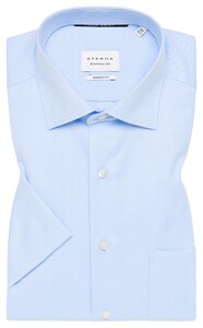 Eterna Cover Shirt Twill Short Sleeve Classic Kent Light Blue