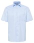 Eterna Cover Shirt Twill Short Sleeve Classic Kent Overhemd Licht Blauw