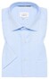 Eterna Cover Shirt Twill Short Sleeve Classic Kent Overhemd Licht Blauw