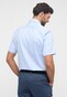 Eterna Cover Shirt Twill Short Sleeve Classic Kent Overhemd Licht Blauw