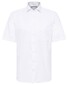 Eterna Cover Shirt Twill Short Sleeve Classic Kent Overhemd Wit