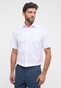 Eterna Cover Shirt Twill Short Sleeve Classic Kent Overhemd Wit