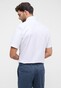 Eterna Cover Shirt Twill Short Sleeve Classic Kent Overhemd Wit