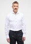 Eterna Cover Shirt Twill Uni Cotton Non-Iron Button Contrast White