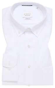 Eterna Cover Shirt Twill Uni Cotton Non-Iron Classic Button Down White